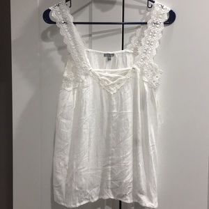 Charlotte Russe white lace blouse
